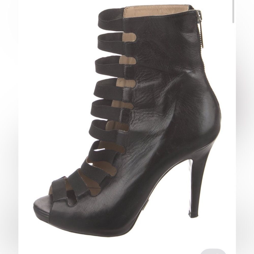 Michael Kors Black Strappy Ankle Booties